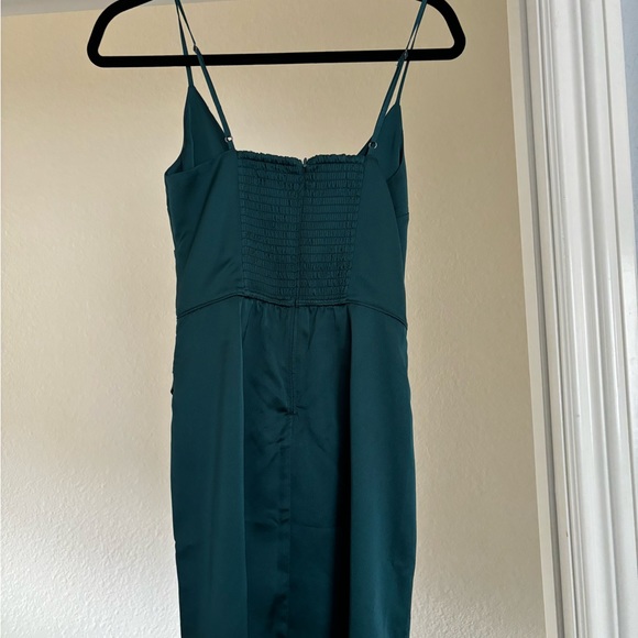 Green Satin Abercrombie Dress - Picture 3 of 4